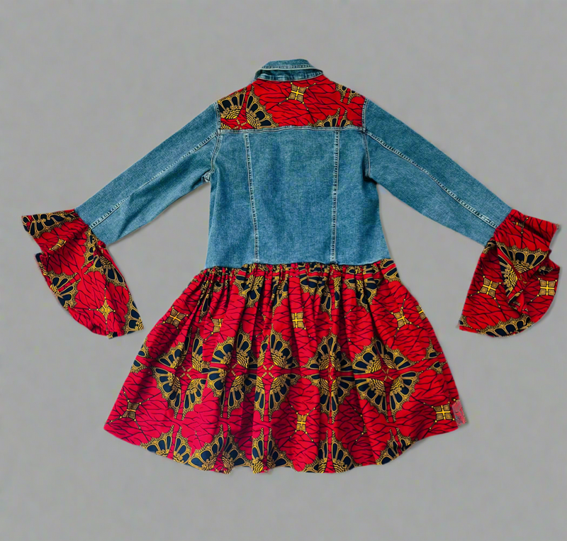 Adeola Butterfly Sleeve Denim Jacket