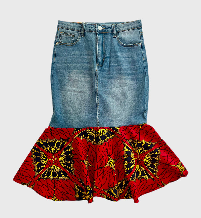 Adeola Denim Midi Skirt