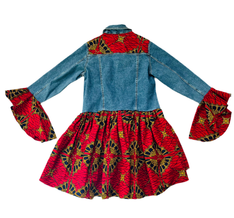 Adeola Butterfly Sleeve Denim Jacket
