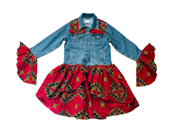 Adeola Butterfly Sleeve Denim Jacket