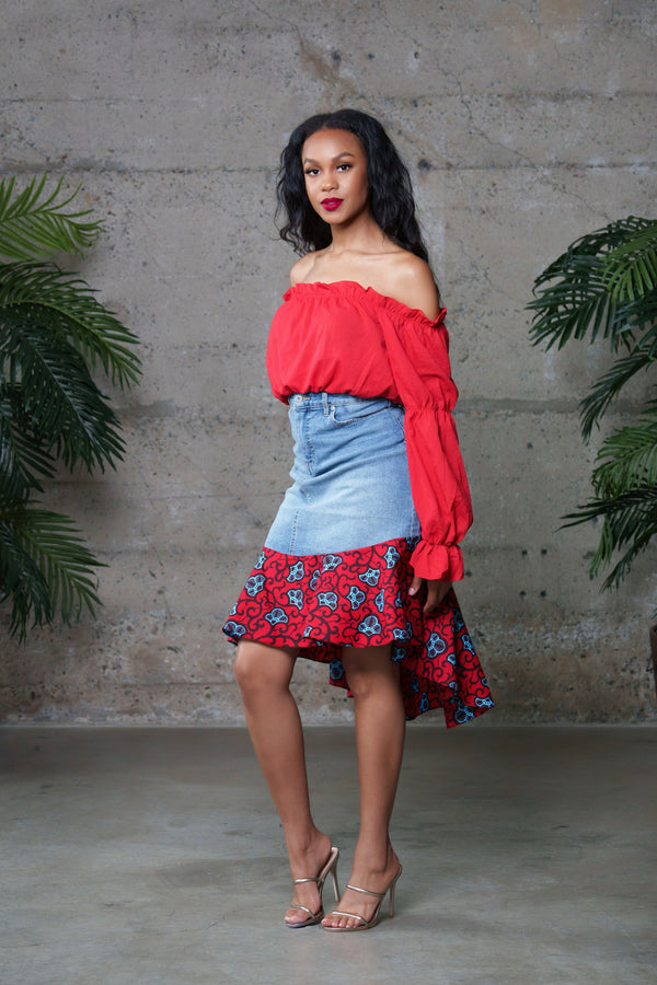 Ajara Stretch Denim Skirt