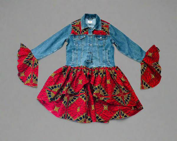 Adeola Butterfly Sleeve Denim Jacket