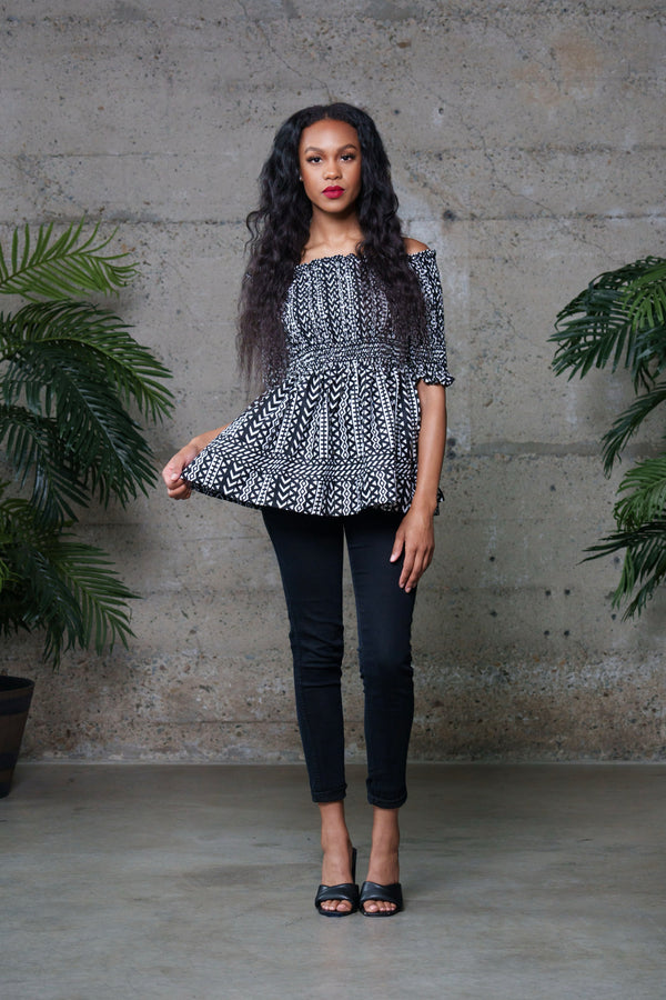 Jumoke Stretch Peplum Blouse
