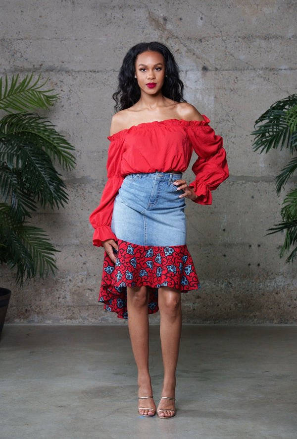 Ajara Stretch Denim Skirt