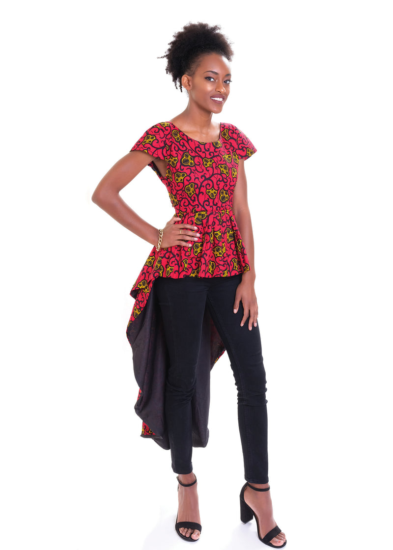 Wine Vine Peacock Blouse