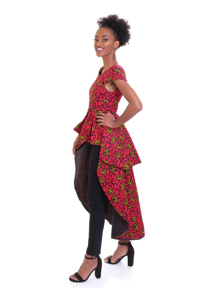 Wine Vine Peacock Blouse