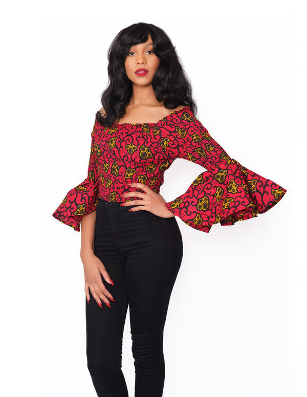 Wine Vine Stretch Crop Top