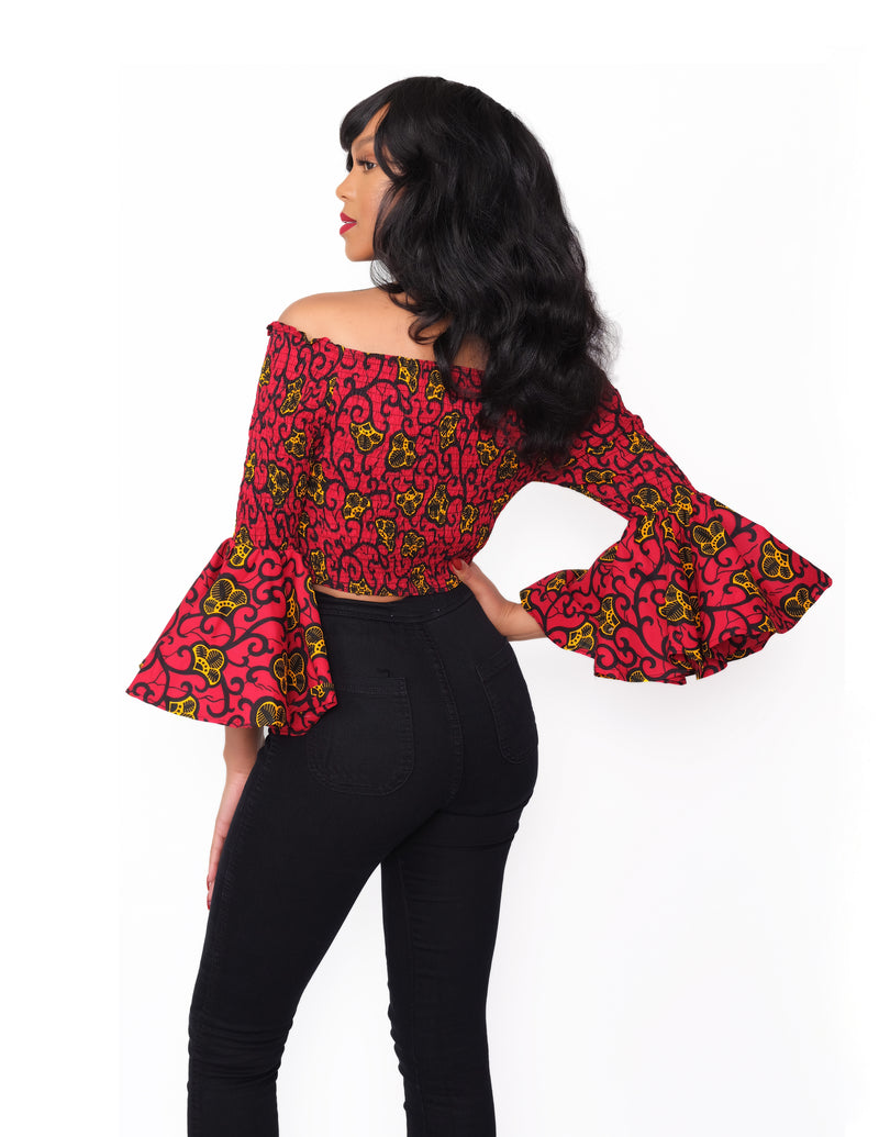 Wine Vine Stretch Crop Top