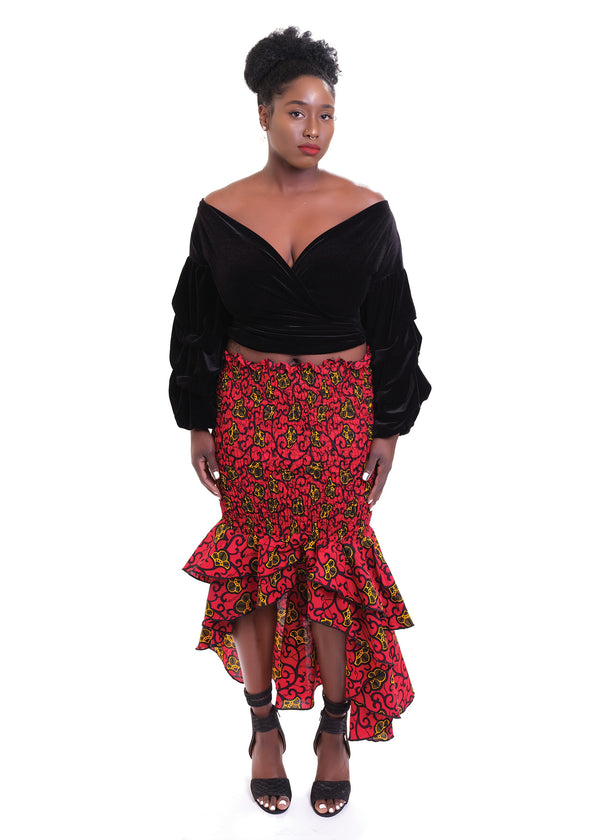 Wine Vine Stretch Skirt