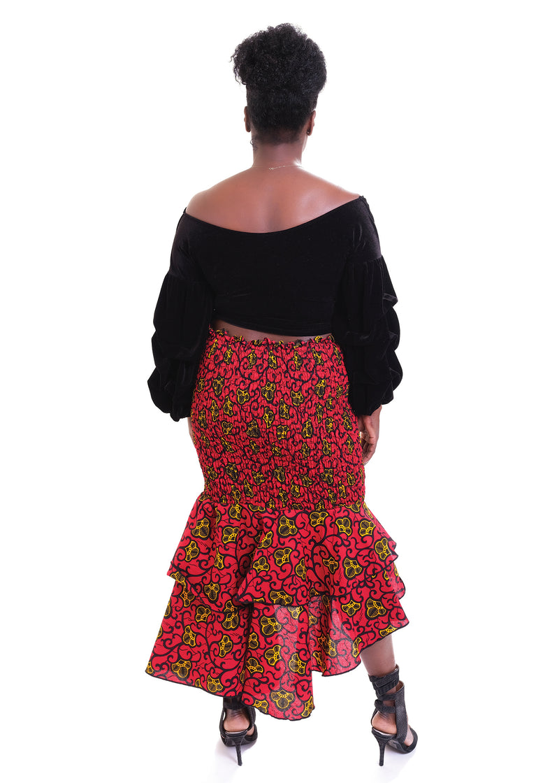 Wine Vine Stretch Skirt