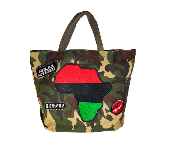 Adorned In Faith Camo Tote