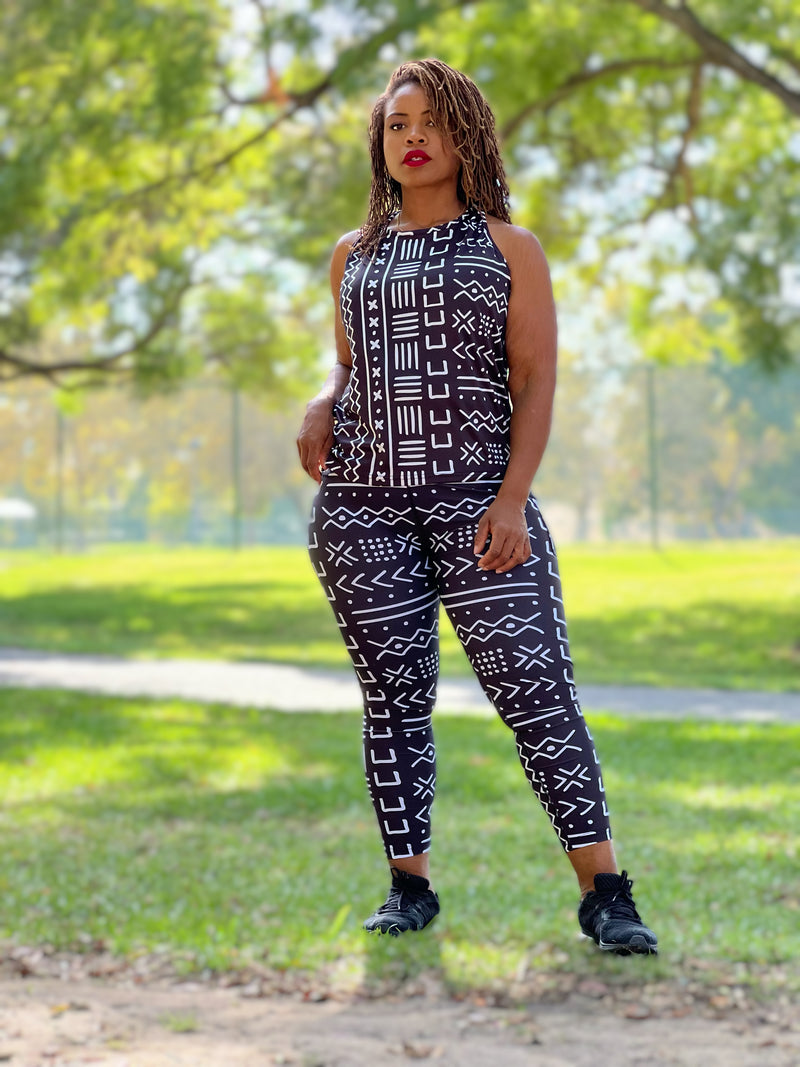 Mudcloth Yoga Pants 7/8 Length