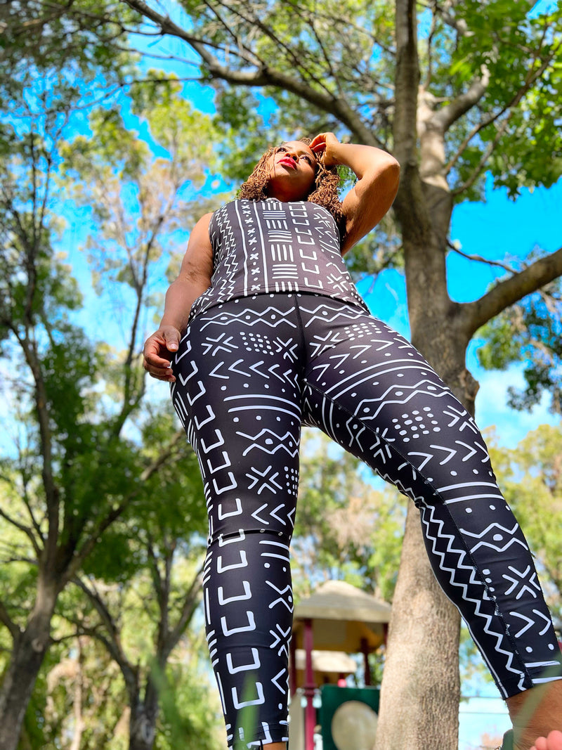 Mudcloth Yoga Pants 7/8 Length