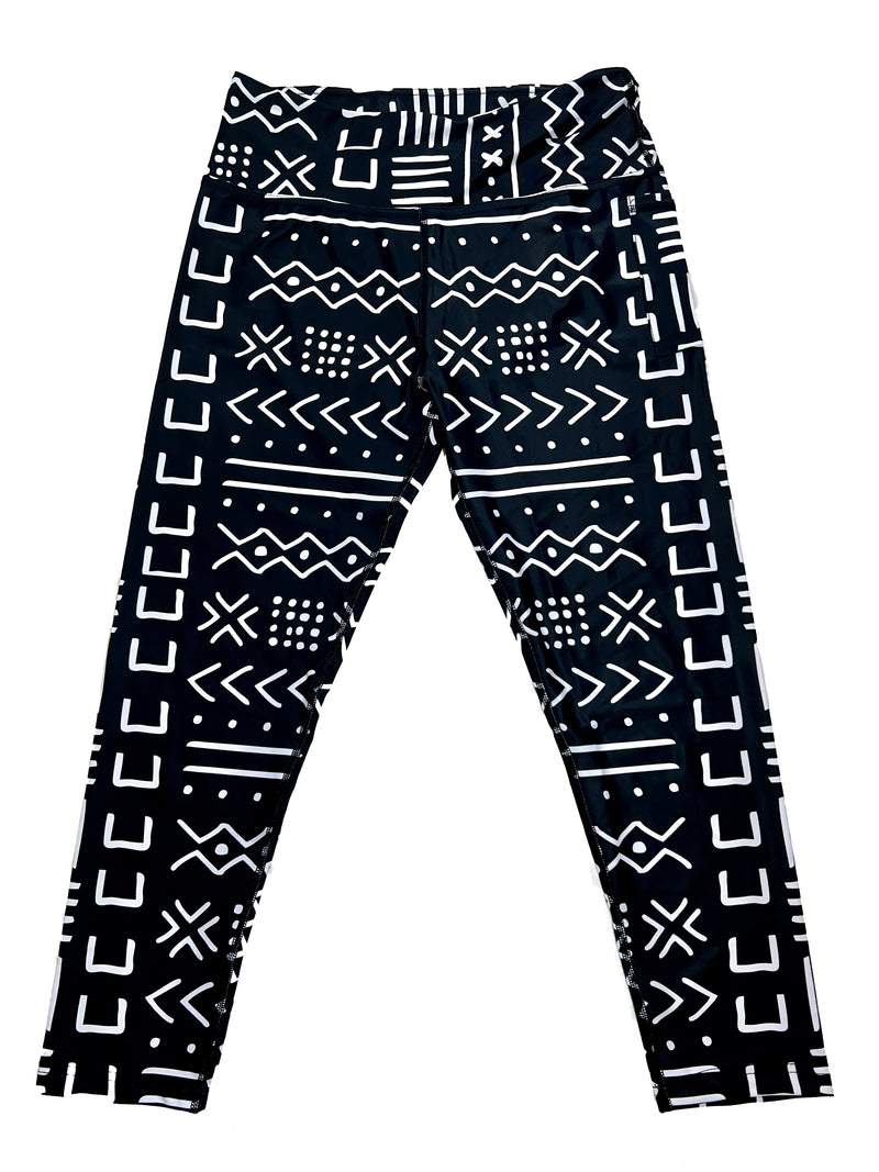 Mudcloth Yoga Pants 7/8 Length