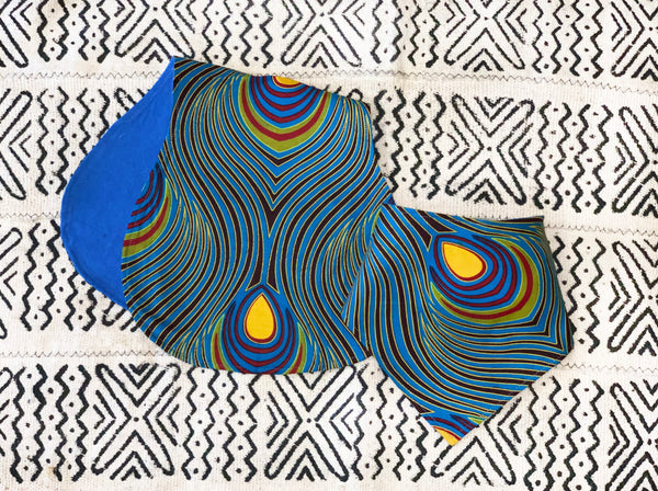 Peacock Bib and Burp Cloth