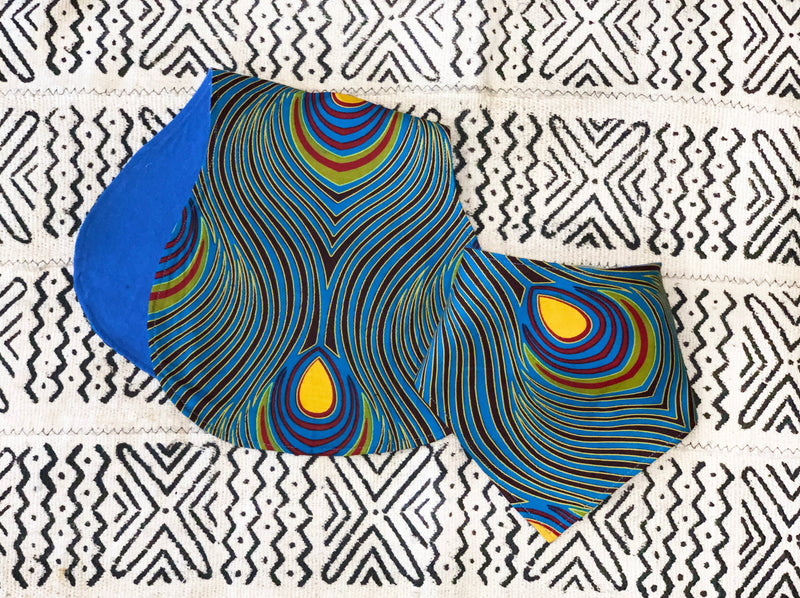Peacock Bib and Burp Cloth