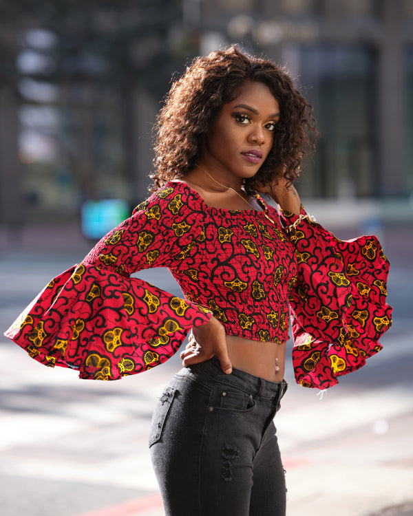 Wine Vine Stretch Crop Top