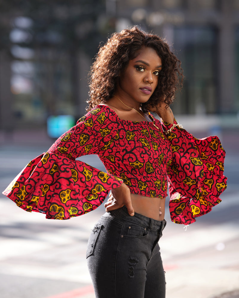 Wine Vine Stretch Crop Top
