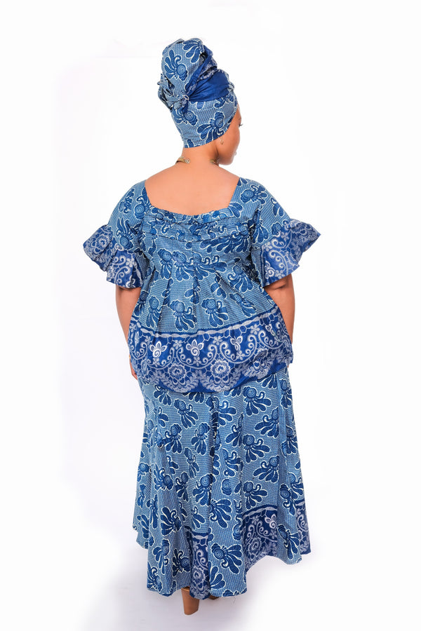 Taiwo Wrap Skirt and Blouse