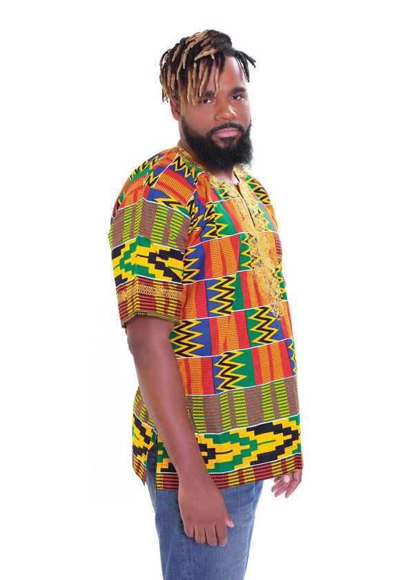 Red Kente Dashiki