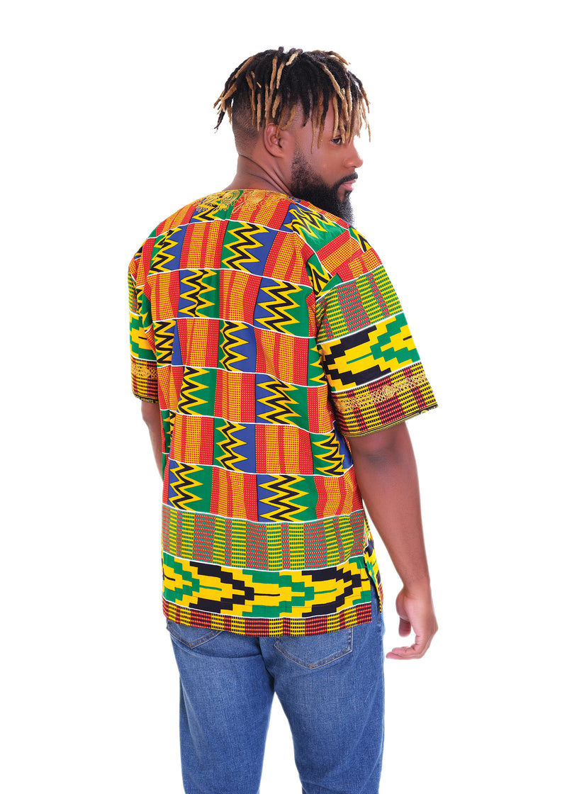 Red Kente Dashiki