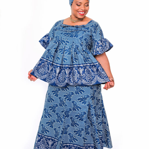 Latest wrapper deals skirt and blouse