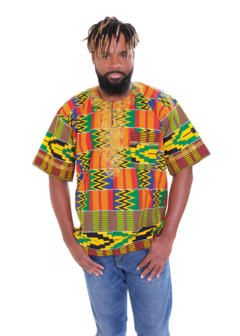 Red Kente Dashiki